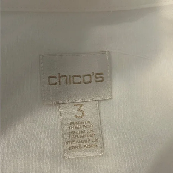 Chico's Elegant White Dress Shirt for Women - Picture 2 of 7